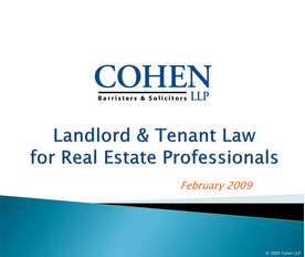 landlord and tenant law for real estate professionals